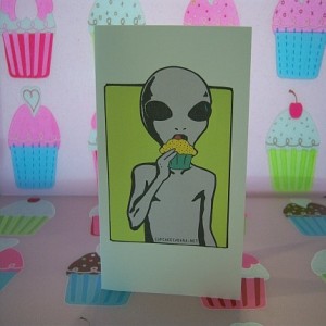 Area 51 Cupcake Notecards