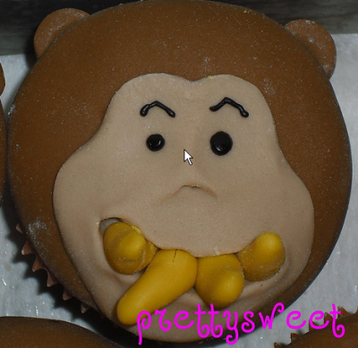 monkey face cupcake