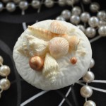 Pearls and White Seashell Cupcakes